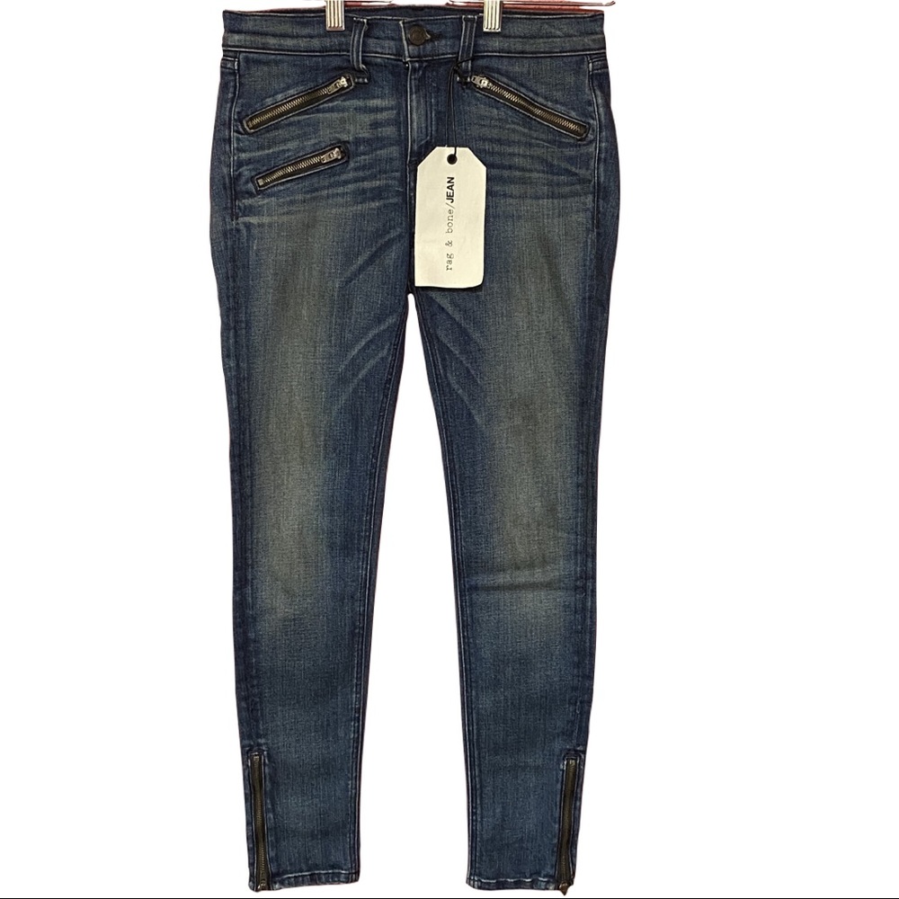 RAG & BONE Mid Rise Skinny Leg Jeans